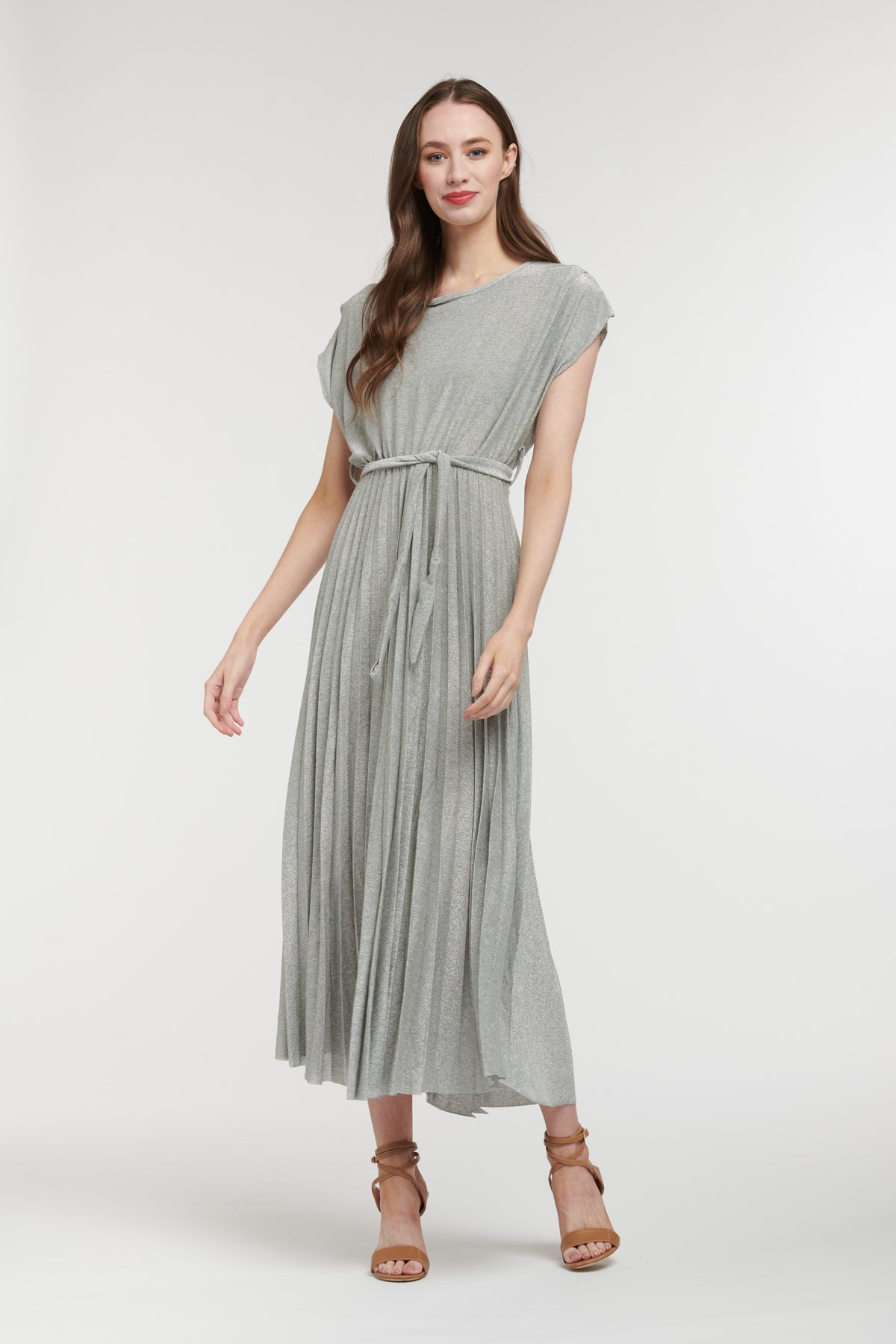 Lucinda Lurex Dress Silver