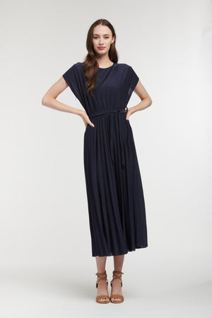 Lucinda Lurex Dress Midnight Blue