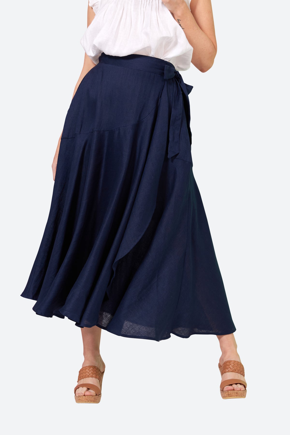 La Vie Wrap Skirt - Sapphire