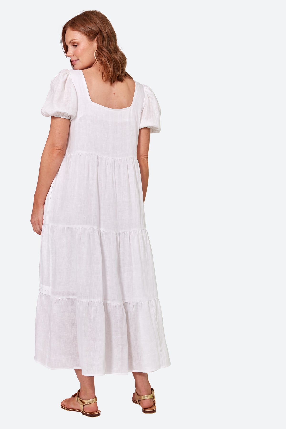 La Vie Pintuck Maxi Dress - Blanc