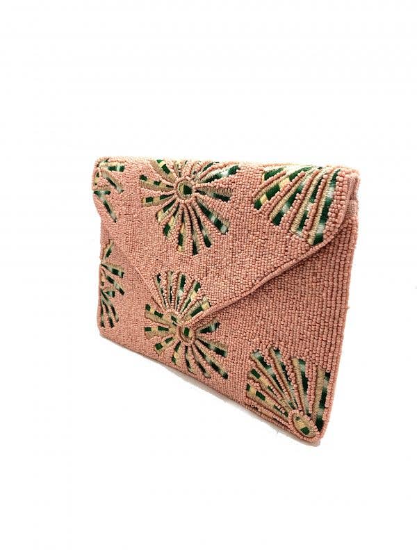 Sunset Beaded Clutch