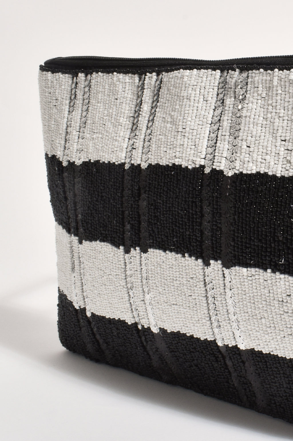 Zebra Beaded Clutch
