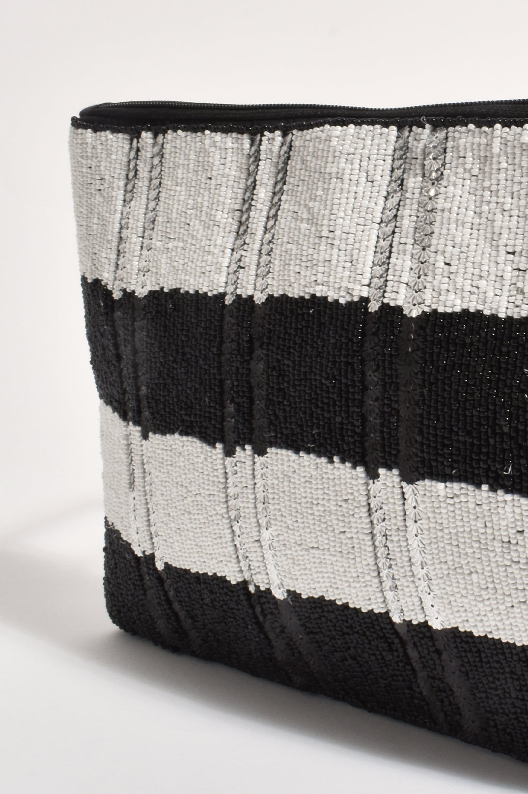 Zebra Beaded Clutch