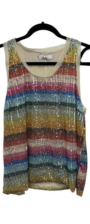 Rainbow Sequin Top