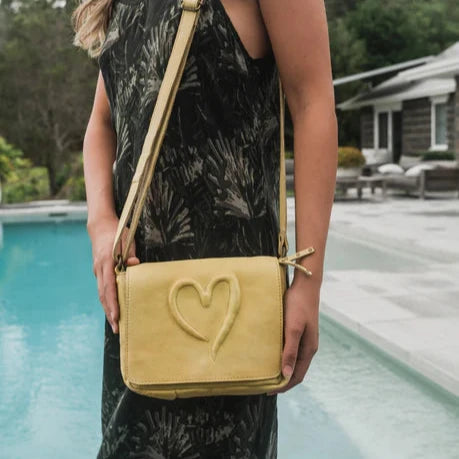Love Foldover Bag Yellow