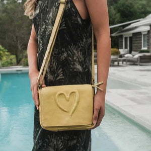 Love Foldover Bag Yellow
