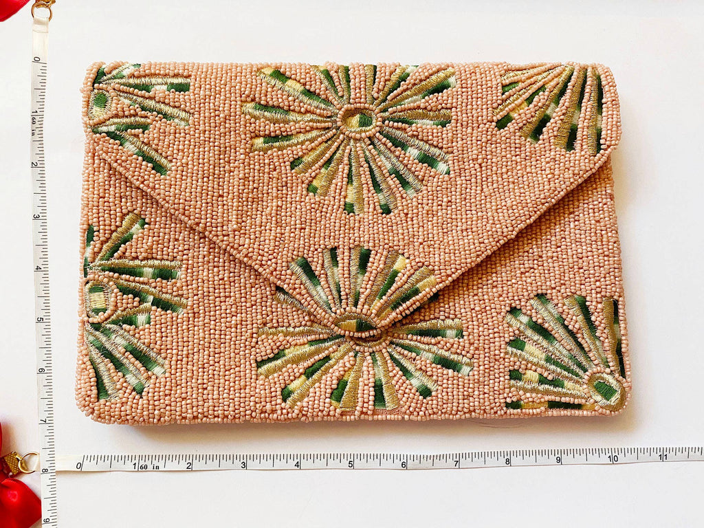 Sunset Beaded Clutch