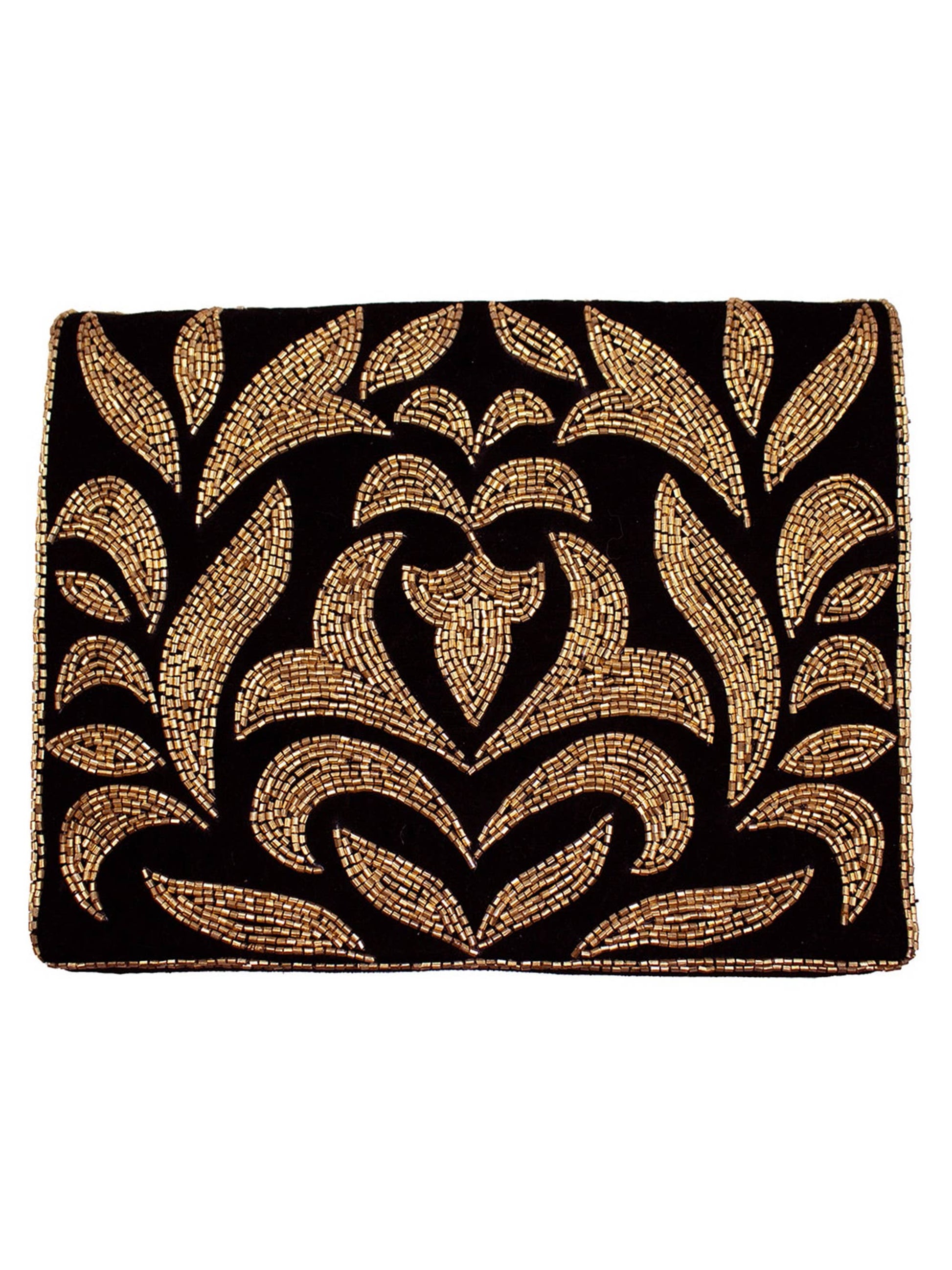 Golden Velvet Clutch