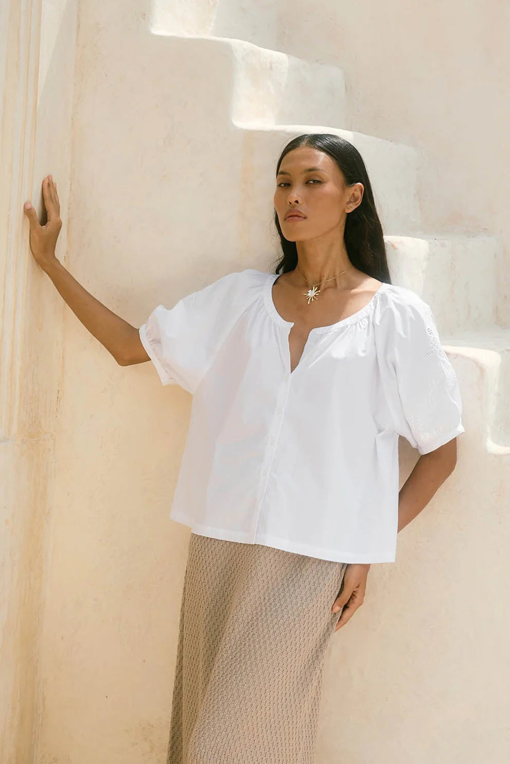 Nilsa Cutwork Top