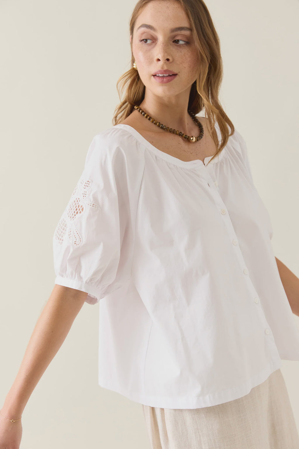 Nilsa Cutwork Top