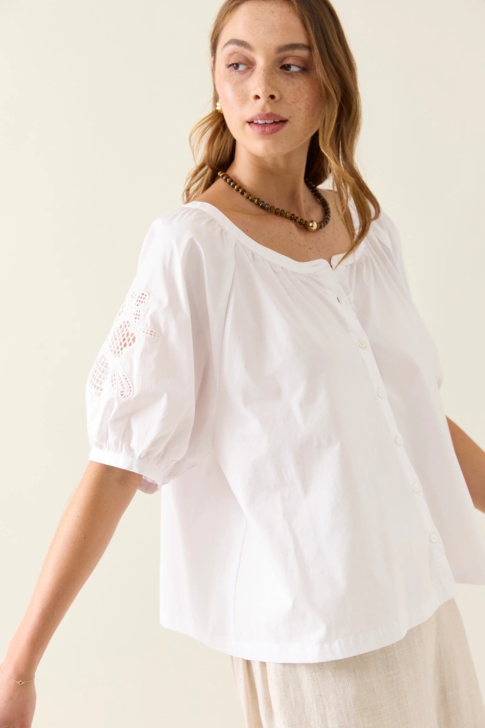 Nilsa Cutwork Top