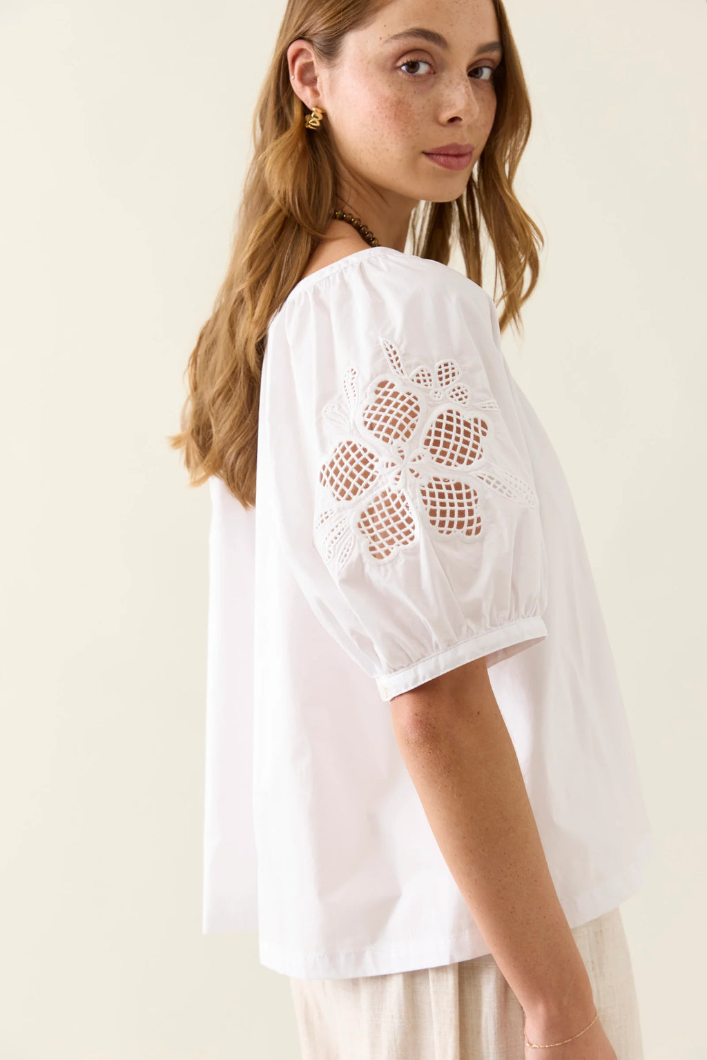 Nilsa Cutwork Top
