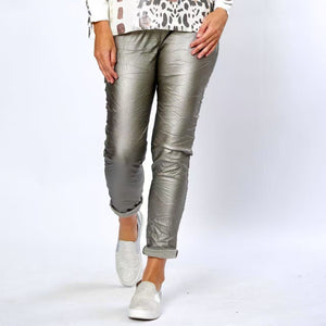 Wet Look Scrunched Jogger