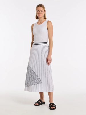 Mono Pleated Skirt