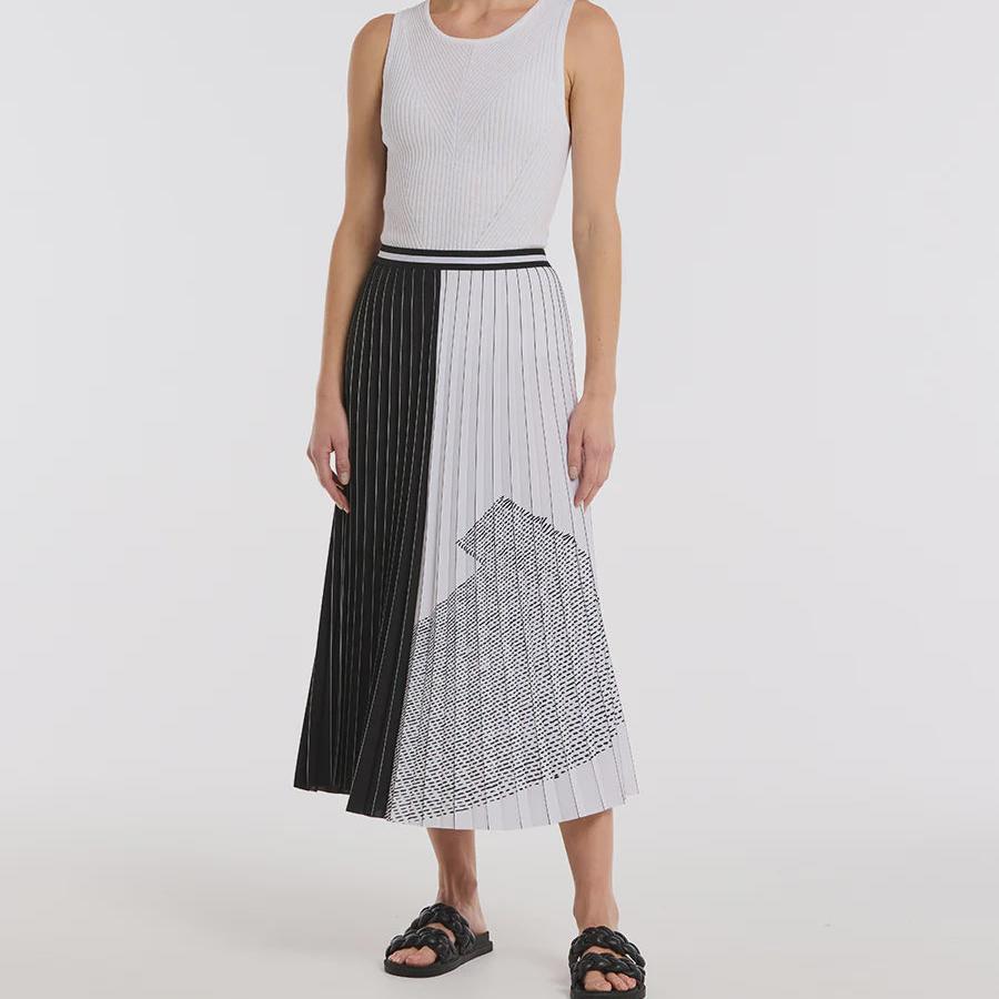 Mono Pleated Skirt