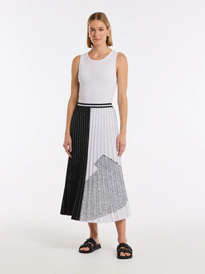 Mono Pleated Skirt