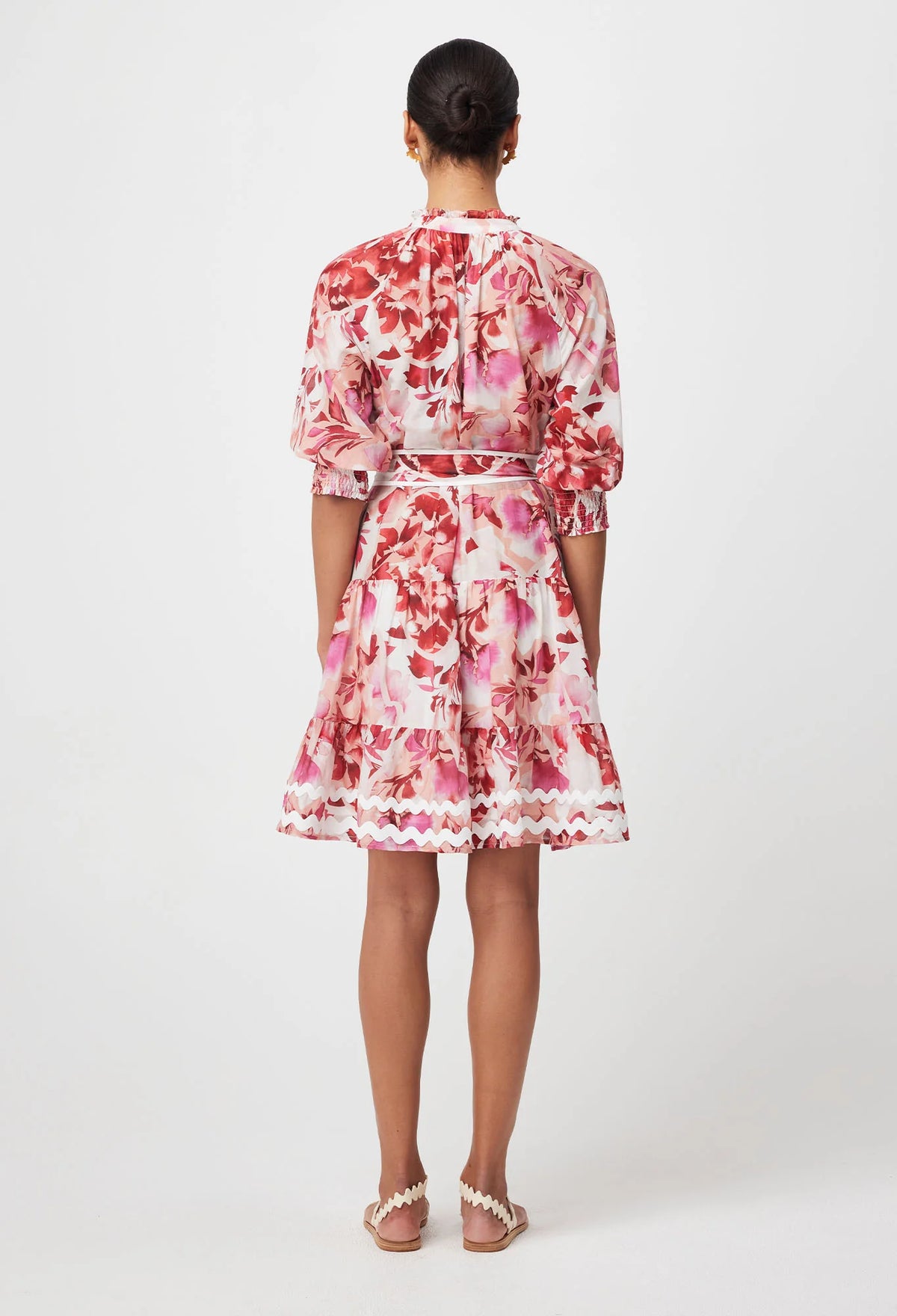 Sanibel Silk Dress Flamingo