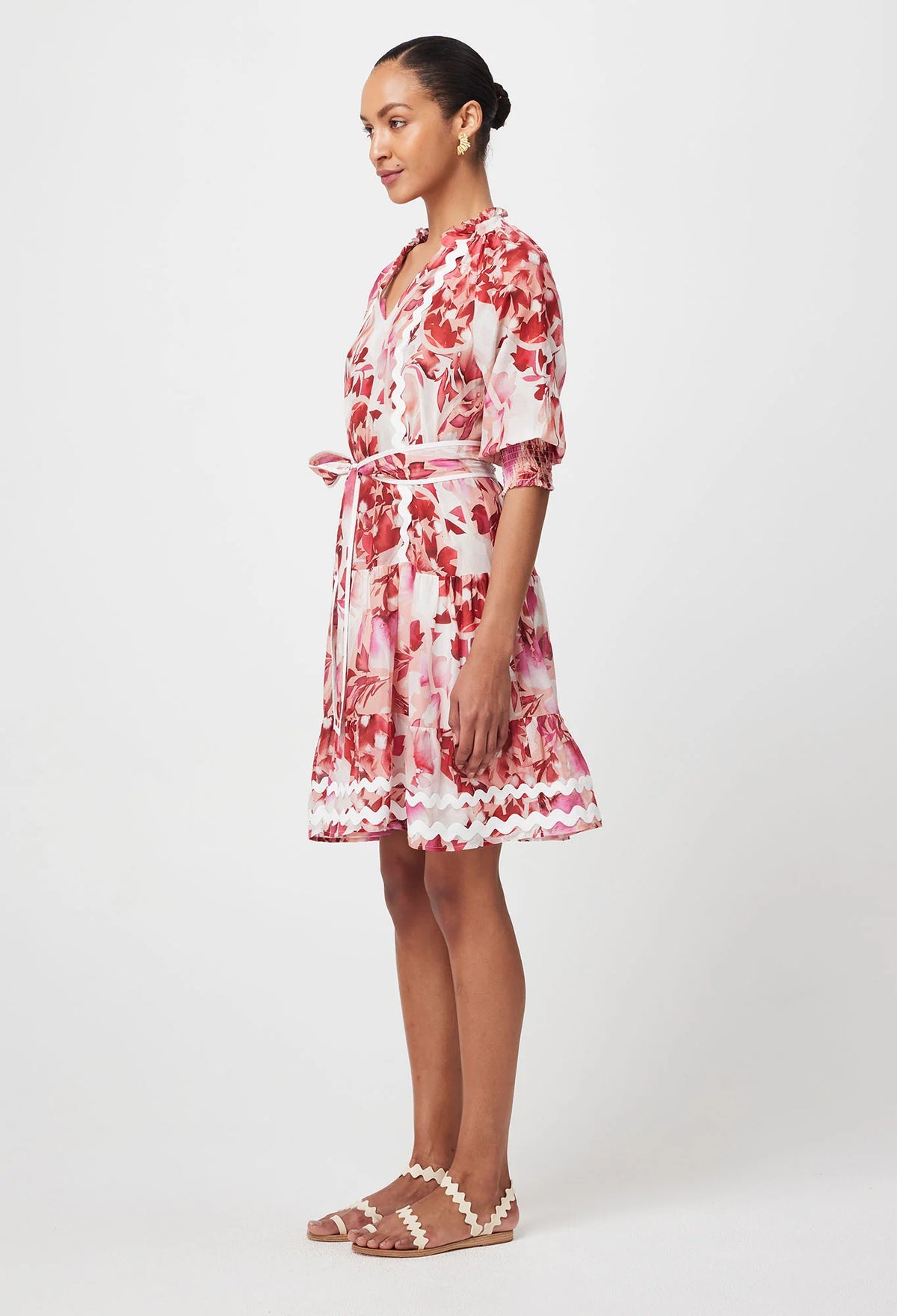 Sanibel Silk Dress Flamingo