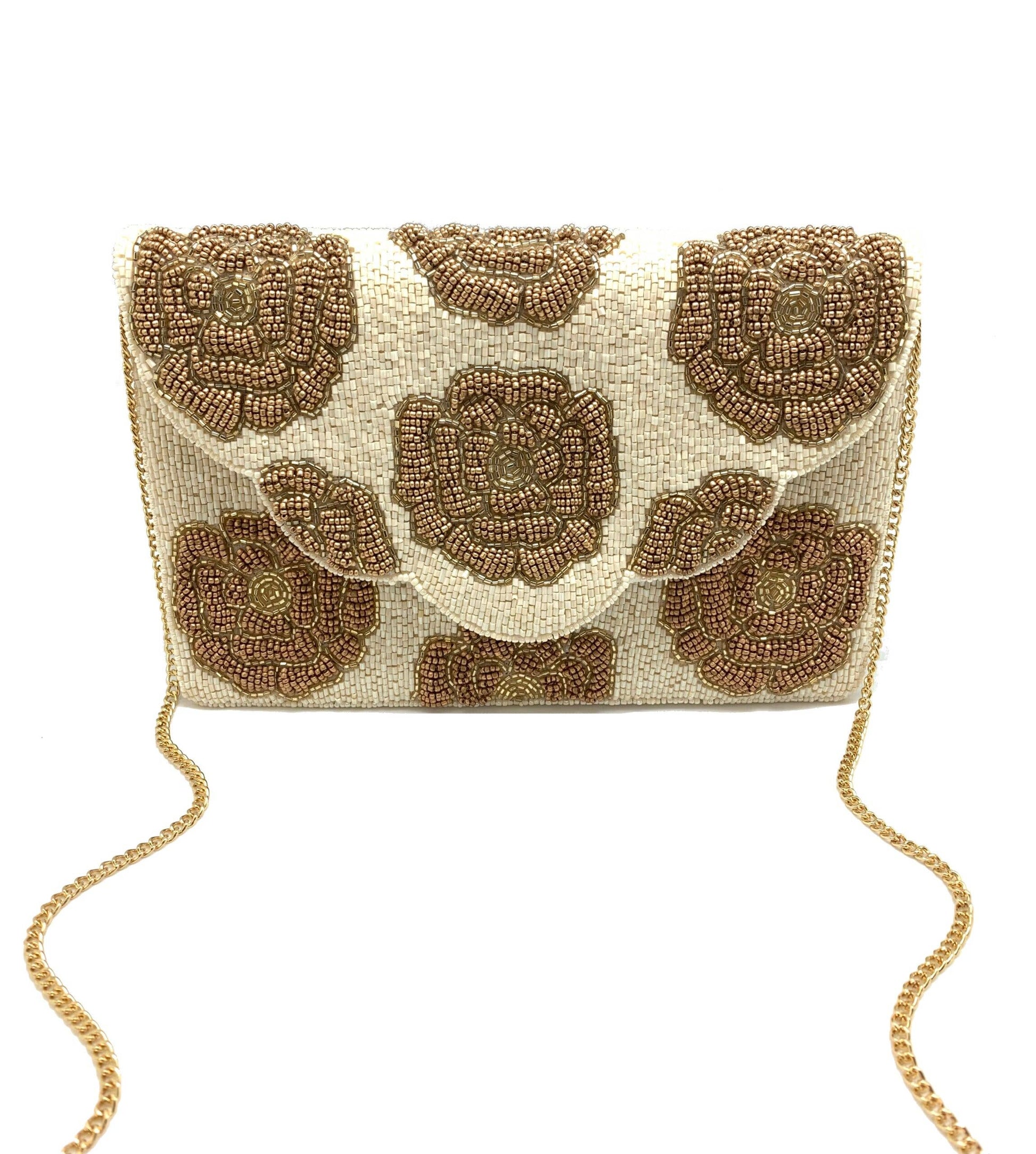 Rose Beaded Clutch