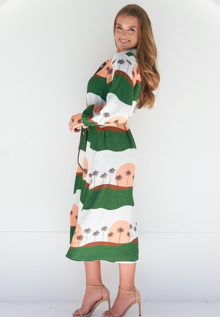 Sylvie Dress - Palm Rise