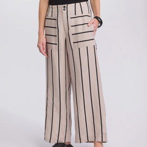 Wide Leg Stripe Pant