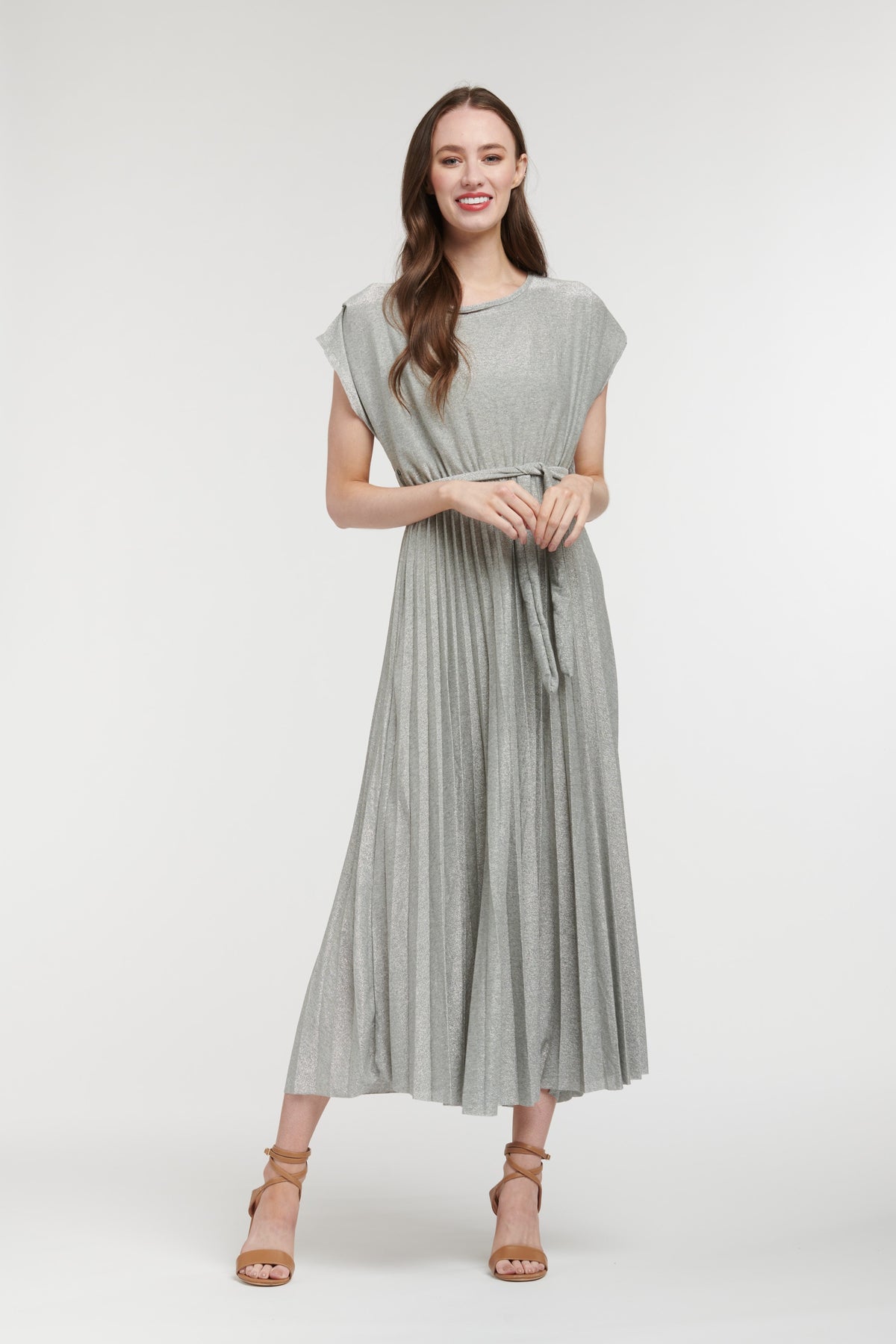 Lucinda Lurex Dress Silver