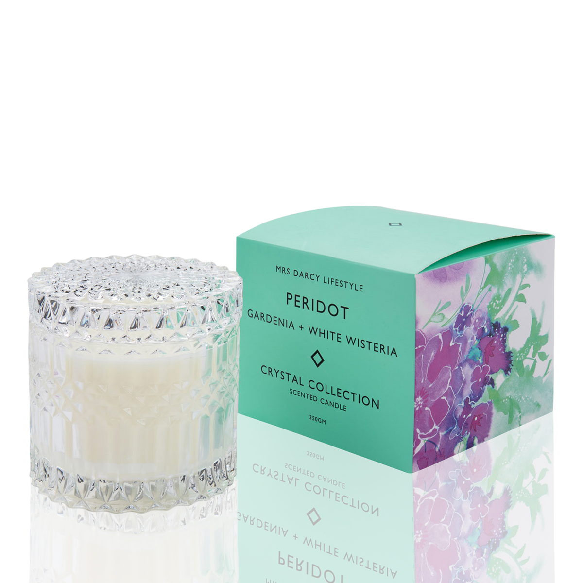 Candle Peridot Gardenia, White Wisteria