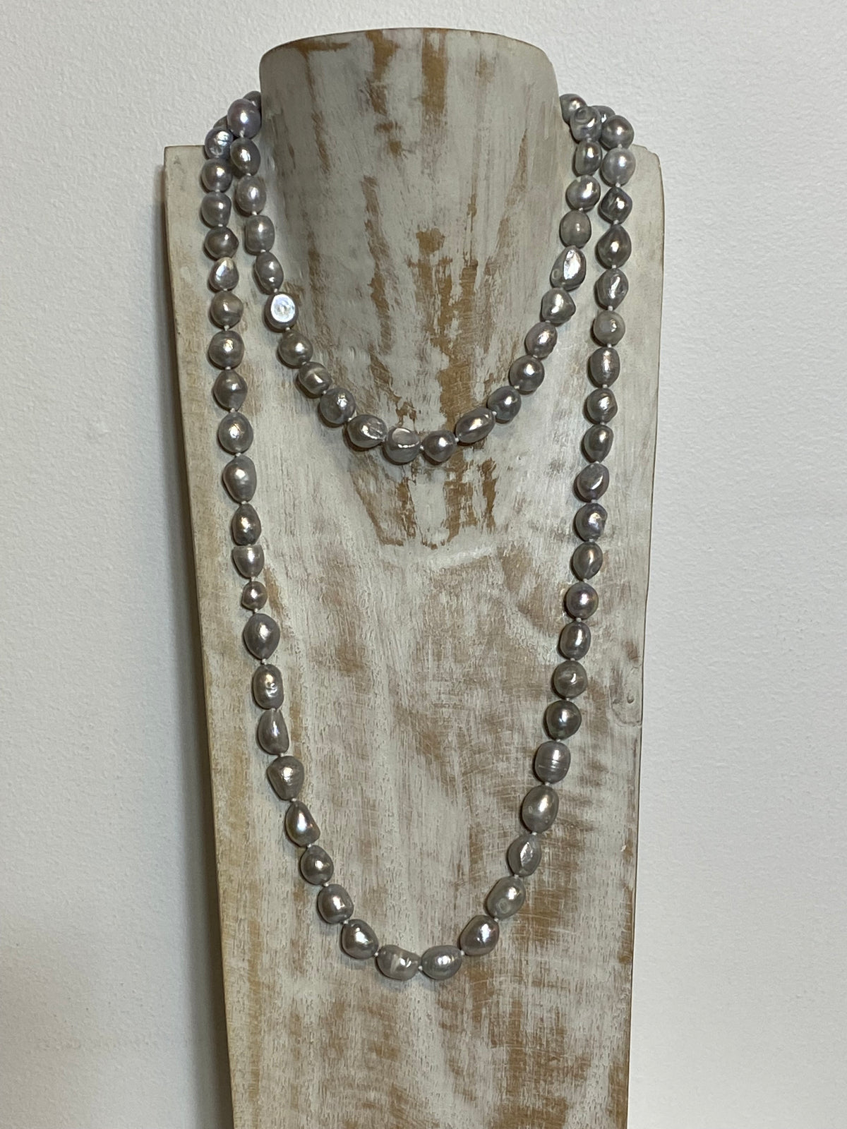 Gretal Pearl Necklace - Silver