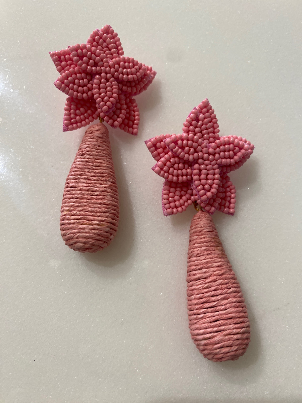 Lily Beaded Earring Pink - CAW