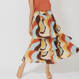 Saba Tiered Skirt Pucci