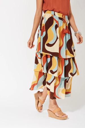 Saba Tiered Skirt Pucci