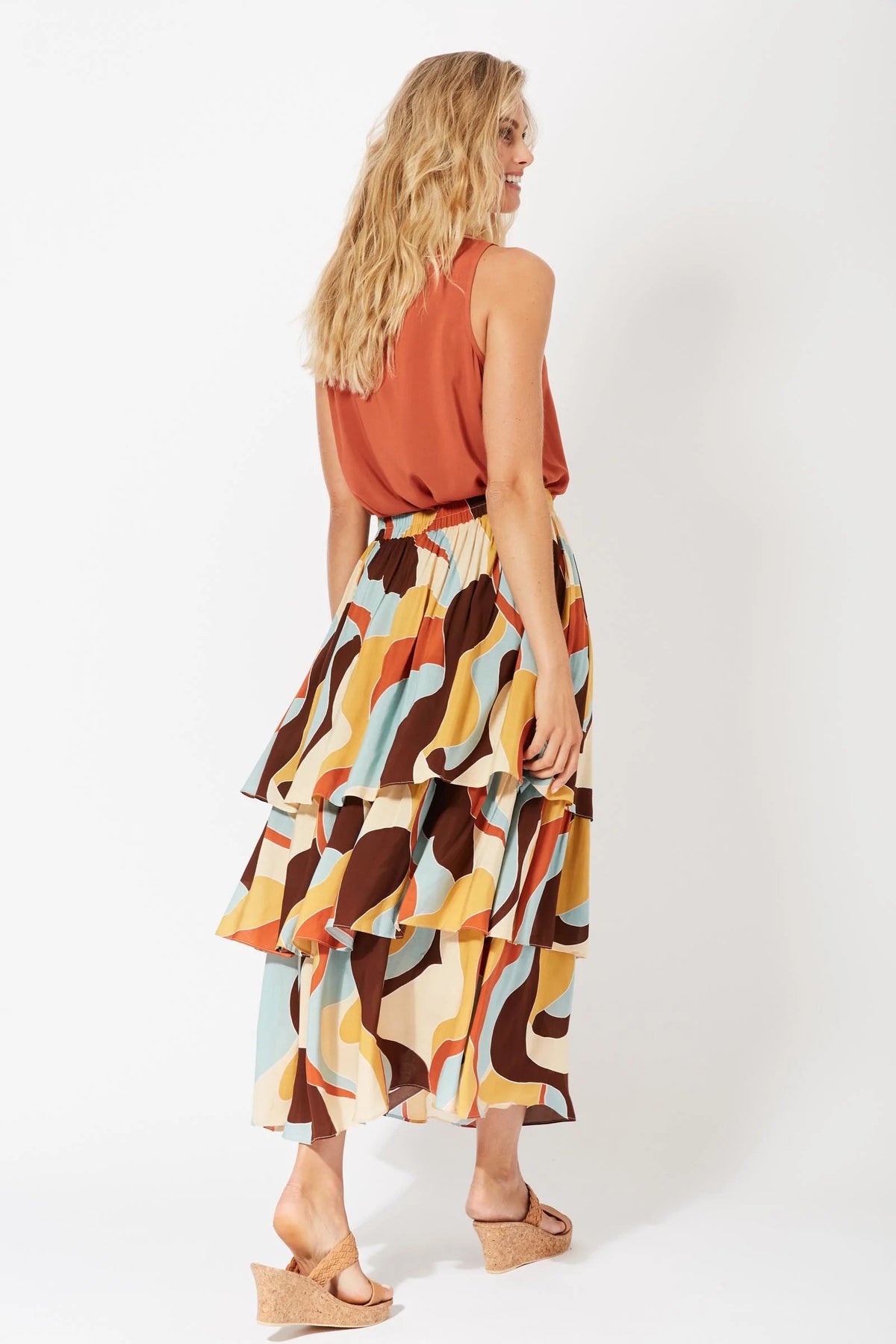 Saba Tiered Skirt Pucci