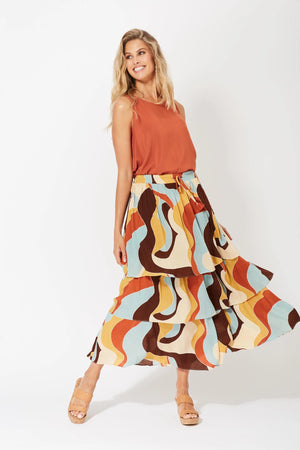 Saba Tiered Skirt Pucci