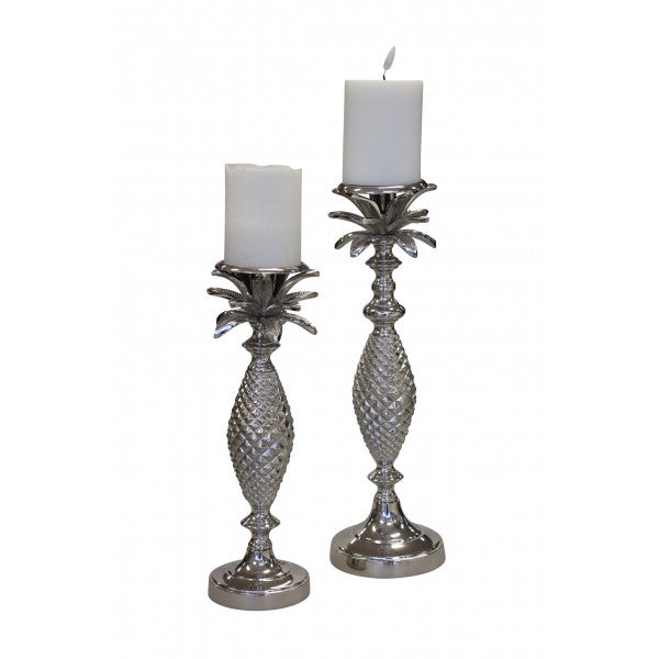 Palm Candle Holder Silver